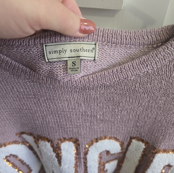 Simply Southern Cowgirl Pink Sweater - Picture 2 of 3